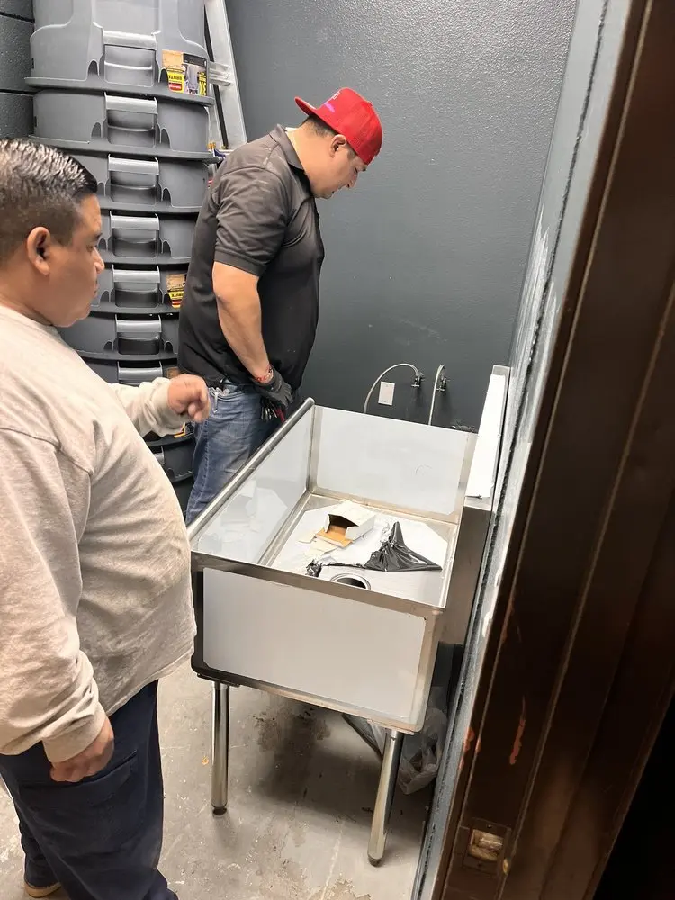 Commercial plumbing and sink installation in Bell